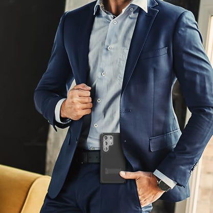 MOTIVE for Samsung Galaxy S25 Ultra Case with Belt Clip and Stand | 6.9" | Case & Holster, MagSafe compatible, built-in Kickstand Horizontal, 360° rotating belt clip, slim low-profile fit - size: s25 Ultra