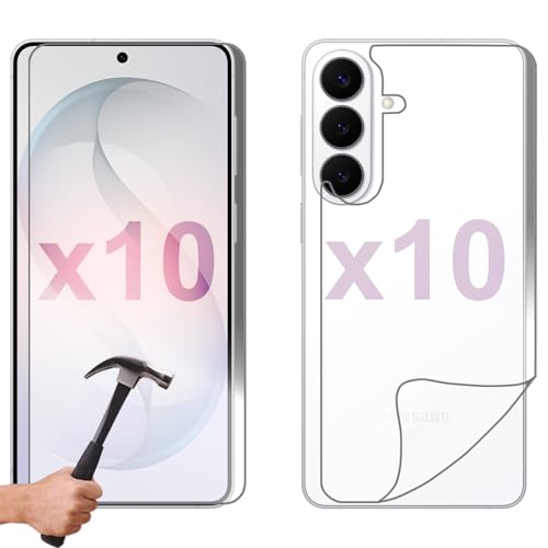 10 Set Tempered Glass Screen Protector for Samsung Galaxy S26 Front and Soft Film Back Bulk