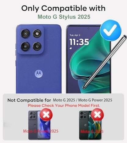 for Moto G Stylus 2025 Case with Camera Lens Cover, HD Screen Protector, 10 FT Military Grade Drop Protection, Magnetic Ring Holder Kickstand Protective Phone Case, Ice Green - color: Ice Green