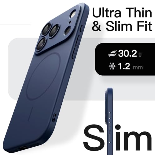 JETech Magnetic Slim Case for iPhone 17 Pro Max, Dark Blue - color: Dark Blue, size: iPhone 17 Pro Max