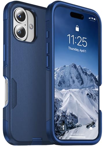 jaroco Magnetic for iPhone 16 Case Heavy Duty Rugged Dual-Layer Blue - color: Blue, size: iPhone 16