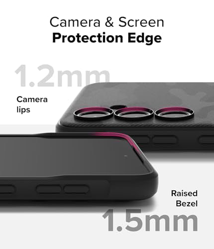 Ringke Onyx [Compatible with MagSafe] Compatible with Samsung Galaxy S24 FE Case, Anti-Fingerprint Technology Prevents Oily Smudges Enhanced Grip Precise Cutouts for Camera - Magnetic Camo Black - color: Magnetic Camo Black, size: Galaxy S24 FE