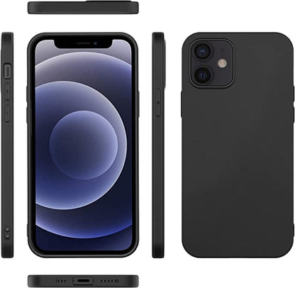 LRK Ultra Thin Black Case Compatible with iPhone 12 Mini: Slim, Soft, and Flexible (NOT Hard) [Matte Finish] Protective Black Phone Cover for iPhone 12 Mini, 5.4 Inch - Matte Black - size: iPhone 12 Mini