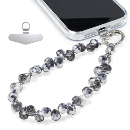 TENOC Beaded Phone Wrist Strap, Dark Gray - color: A-dark Gray