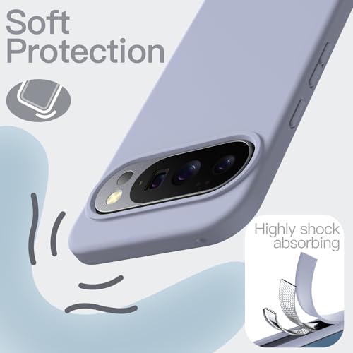JETech Silicone Case for Google Pixel 10/10 Pro, Frost | Silky Soft Touch, Shockproof Protection, Scratch Resistant, Microfiber Lining - color: Frost, size: Pixel 10/10 Pro