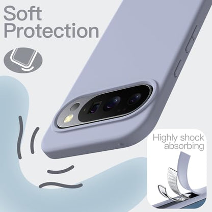 JETech Silicone Case for Google Pixel 10/10 Pro, Frost | Silky Soft Touch, Shockproof Protection, Scratch Resistant, Microfiber Lining - color: Frost, size: Pixel 10/10 Pro