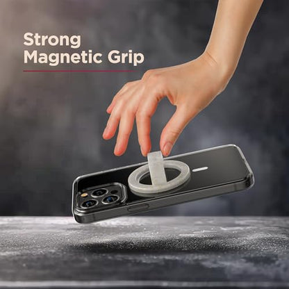Encased Magnetic Phone Grip Holder (Compatible with MagSafe) Thin Silicone Finger Loop Ring for iPhone (Glitter) - color: Glitter