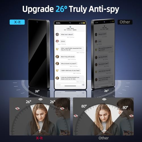 X-it for Samsung Galaxy S26 Ultra Privacy Screen Protector, 2-Pack - size: S26 Ultra-2pcs