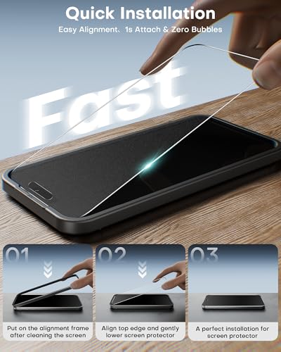 OMOTON 2+2 Pack Matte Screen Protector for iPhone Air, Matte Layer Film with Camera Lens Protector, Easy Installation Tool, Anti-glare, Smooth Touch， Feel as Silk - size: iPhone Air