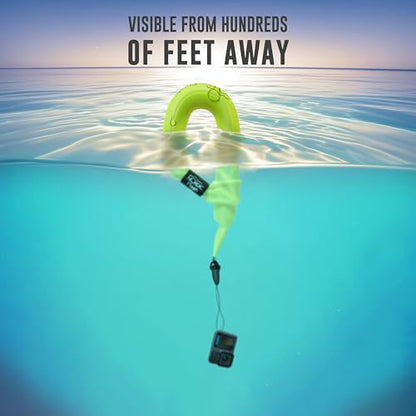 Waterproof Phone & Camera Float Wrist Strap for Underwater | Waterproof Float Strap Compatible with GoPro Hero 13, Insta360 X4, DJI Action 5 Pro, iPhone, OM System TG-7 & Kodak WPZ2 - color: Green Drift