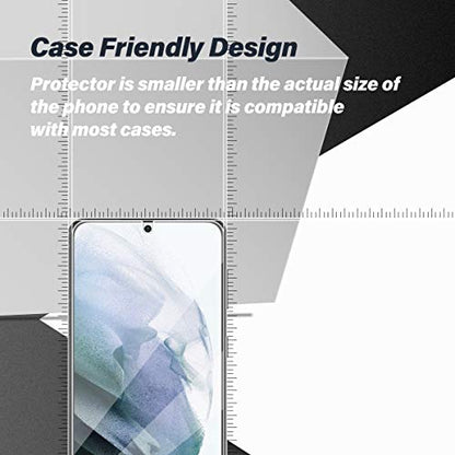 Galaxy S21 Tempered Glass Screen Protector + Camera Lens Protector [ 2 + 2 Pack ][Case Friendly] [Anti-Scratch] [Ultrasonic Fingerprint Unlock] Clear HD Glass Protective Film for Samsung Galaxy S21 - size: Galaxy S21(6.2")