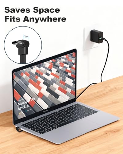Flat Nylon Braided 90-Degree Right Angle USB A to USB C Cable - 10FT - size: 10FT, style: USB-A to USB-C