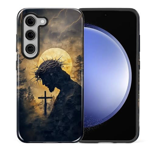 CARLOCA Case for Samsung Galaxy S23 Plus,Faith Inspired Christians Scripture Design Hybrid Dual Protection Soft TPU + Hard PC,Shockproof Anti-Scratch Cover Men Women Stylish Protective Phone Case - color: Faith Inspired Christians Scripture, size: Galaxy
