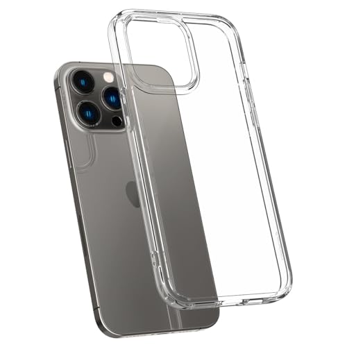 Spigen for iPhone 14 Pro Case, Ultra Hybrid [No Magnet Ring][Anti-Yellowing] - Crystal Clear | Anti-Yellowing Crystal Clarity, Qi Wireless Charge Ready, Patented Air Cushion, MIL-STD-810H Military-Grade Drop Protection - color: Crystal Clear, size: iPhone