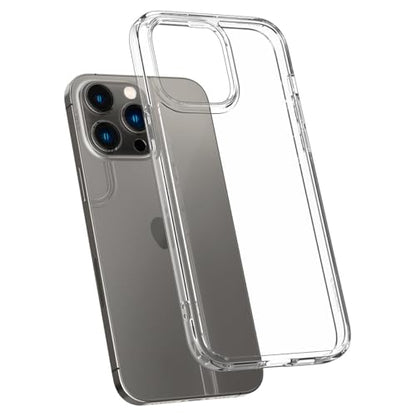 Spigen for iPhone 14 Pro Case, Ultra Hybrid [No Magnet Ring][Anti-Yellowing] - Crystal Clear | Anti-Yellowing Crystal Clarity, Qi Wireless Charge Ready, Patented Air Cushion, MIL-STD-810H Military-Grade Drop Protection - color: Crystal Clear, size: iPhone