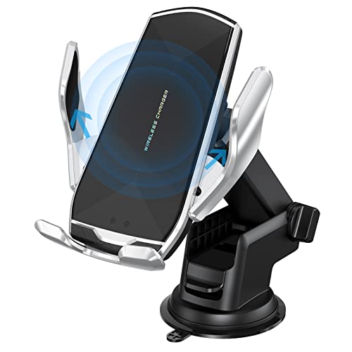 Car Phone Mount,Auto-Clamping Smart Sensor 10W Qi Fast Charging Car Front Windshield Dashboard Air Vent Phone Holder Compatible with iPhone12/12 pro max/Samsung S20/note 20 All 4.7-6.7 Inch Smartphone