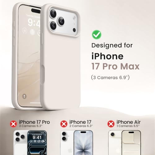 GONEZ Magnetic for iPhone 17 Pro Max Case, Silicone Cover Stone - color: A-Stone, size: Iphone 17 Pro Max