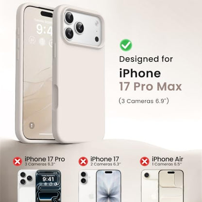 GONEZ Magnetic for iPhone 17 Pro Max Case, Silicone Cover Stone - color: A-Stone, size: Iphone 17 Pro Max