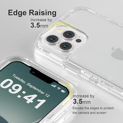 Follaroma for iPhone 12 Pro Max Case, 6.7 inch, Crystal Clear | Heavy Duty Shockproof Protection Phone Cases, Anti-Drop, Military Grade Dual Layer Transparent Rugged Protective Cover - color: Clear, size: iPhone 12 Pro Max 6.7‘’
