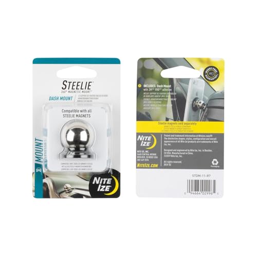 Nite Ize Steelie Dash Mount - Additional Car Mount Dash Ball for Steelie Magnetic Phone Mounting System - Cell Phone Accessories for Dashboard Mount Set