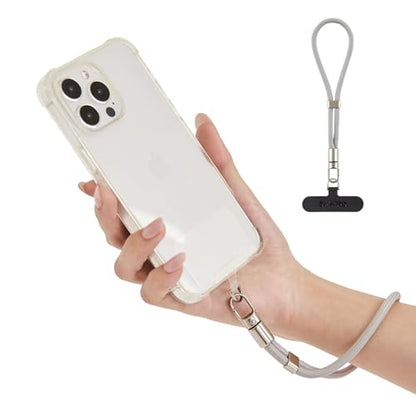 Phone Lanyard Wrist, Phone Wrist Strap for Case with 2 Tether Tabs - color: Light Grey