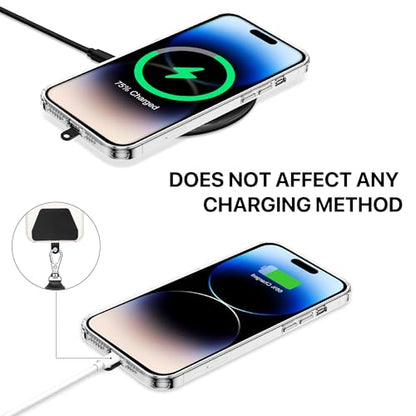 COCASES Phone Tether Tab, Phone Lanyard Strap Tab, 4 Pack TPU Black - color: Tpu Black X4