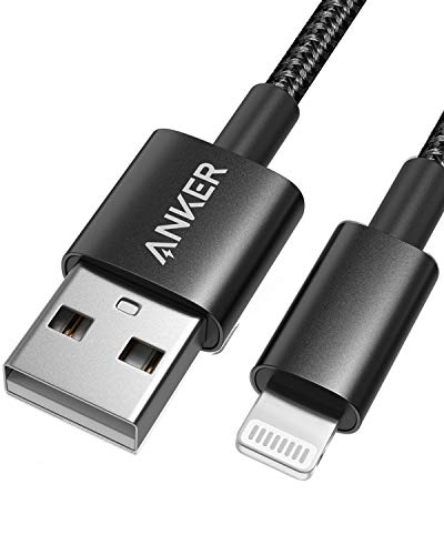 Anker USB A to Lightning Cable, MFi-Certified (1-Pack, 6 ft, Black) - color: Black, size: 6 feet