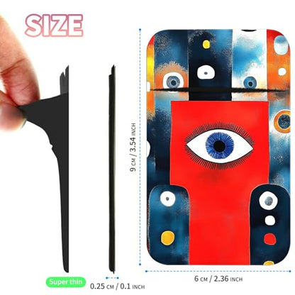Phone Credit Card Holder Stick on, Cell Phone Pocket Self Adhesive Stretchy Stick on Wallet ID Credit Card Case Pouch Sleeve with Flap for All Smartphones, Artistic Eyes - color: Artistic Eyes