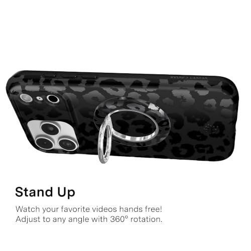 VELVET CAVIAR Compatible with MagSafe Phone Grip - color: Black Leopard