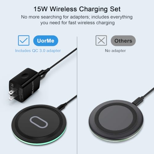 Wireless Charger Samsung Fast Charging Pad for Samsung Galaxy S26/S25 Ultra - color: Black
