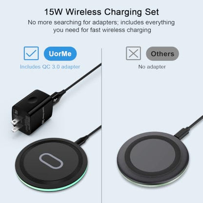 Wireless Charger Samsung Fast Charging Pad for Samsung Galaxy S26/S25 Ultra - color: Black