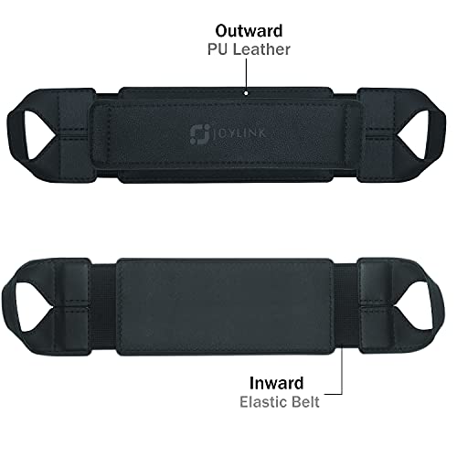 Premiun Universal Tablet Hand Holder Strap,Joylink 360 Degrees Swivel Leather Handle Grip with Elastic Belt, Secure & Portable for 10.1" Tablets (Samsung Asus Acer iPad etc), Black