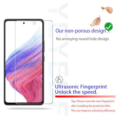 Galaxy A53 5G Premium Tempered Glass Screen Protectors, [2 Pack] [Anti-scratch] [3D Glass] [Case-Friendly] Screen Protector Glass for Samsung Galaxy A53 - size: Galaxy A53 5G