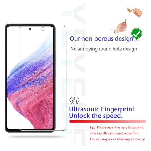 Galaxy A53 5G Premium Tempered Glass Screen Protectors, [2 Pack] [Anti-scratch] [3D Glass] [Case-Friendly] Screen Protector Glass for Samsung Galaxy A53 - size: Galaxy A53 5G