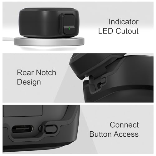 for Samsung Galaxy Buds 4 Pro/Buds 4 Case (2026) with Secure Safety Lock Clip,Shockproof Scratch-Resistant Hybrid PC+TPU Soft Shell Protective Cover Accessories with Carabiner&Cleaning Pen(Black) - color: Black Edge-Black