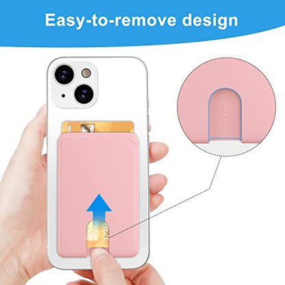 SHANSHUI 3 Pack Premium Silicone Ultra Slim Phone Wallet Stick on Phone Pocket Fit Almost All Smartphones - Black, Grey, Pink - color: Black, Pink, Grey x 3 PCS