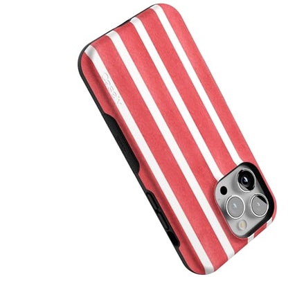 Casely iPhone 14 Pro Max Case | East Coast Summer | Red Stripes | Bold Protective Design | Compatible with MagSafe - color: East Coast Summer | Red Stripes