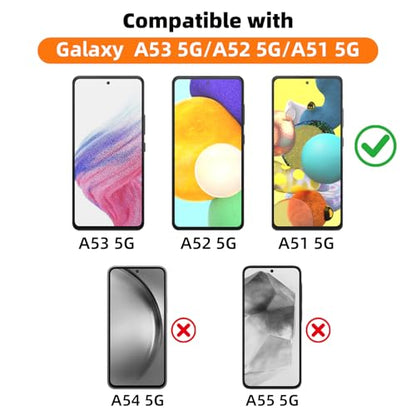 3 Pack Privacy Screen Protector for Samsung Galaxy A53 5G /A52 / A52 5G / A52s 5G /A51 / A51 5G / A51 5G UW, 9H Hardness Anti-Spy Tempered Glass, Bubble Free, Case Friendly - size: [Privacy] Galaxy A53 (3 Pack)