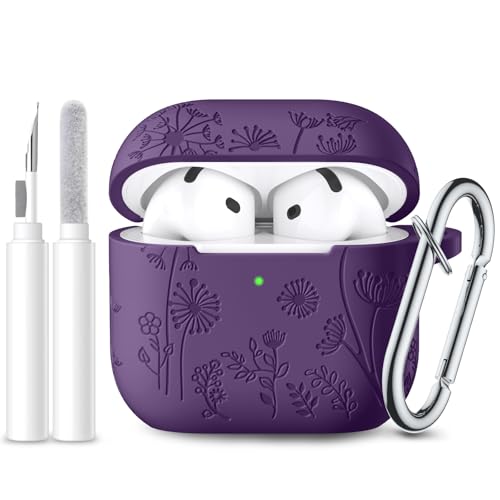 Lerobo for AirPods 5 AirPods 4 Case with Cleaner Kit & Keychain, Purple - color: A-Purple, size: AirPods 5&4