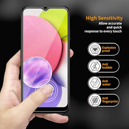 3 Pack for Samsung Galaxy A03s / A03 Core / A03 Tempered Glass Screen Protector, Scratch-Proof, Bubble-Free,HD Transparent, 9H Hardness,Bubble Free,Case Friendly - size: Galaxy A03s / A03 Core / A03