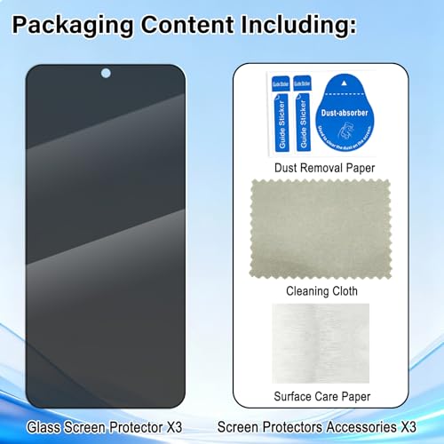 Screen Protector for Samsung Galaxy S25/S24 (3er-Pack) Privacy Tempered - color: Galaxy S25