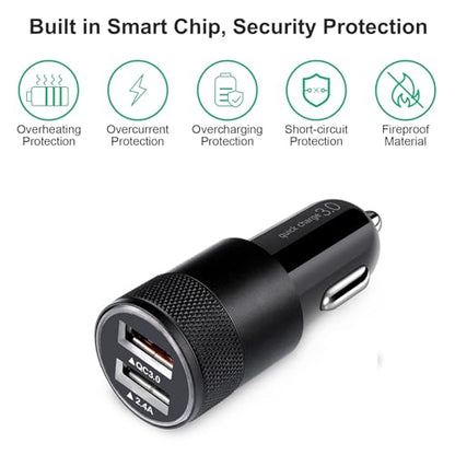for Samsung Galaxy S26+ S26 S25 FE, Fast Car Charger Adapter with Type C