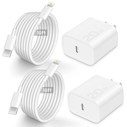 AISNI Fast Charger for iPhone 14 13 with 10 Ft iPhone Charger Cable - color: White, size: 10ft