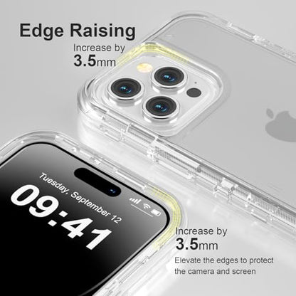 Follaroma for iPhone 14 Pro Case, Shockproof, Crystal Clear | Heavy Duty Shockproof Protection Phone Cases, Anti-Drop, Military Grade Dual Layer Transparent Rugged Protective Cover, 6.1" - color: Clear, size: iPhone 14 Pro 6.1‘’