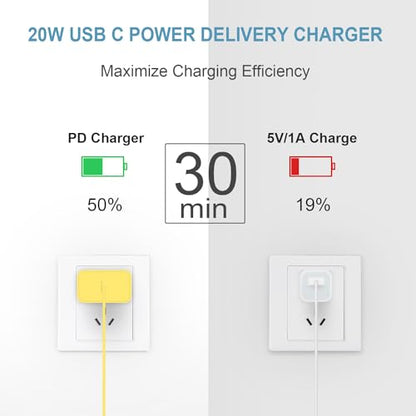 iPhone 17 16 15 Charger Fast Charging 3 Pack USB C Charger Block - color: Yellow, size: 6FT