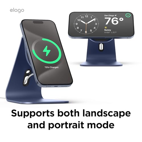 elago MS4 Charging Stand for MagSafe Charger - color: Jean Indigo