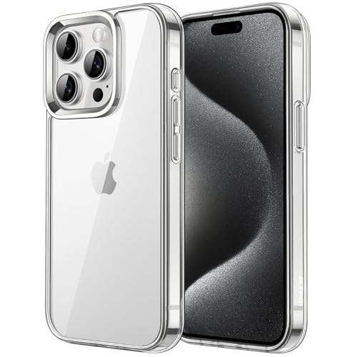 JETech Case for iPhone 15 Pro, Anti-Yellowing, Clear | Shockproof Protection, Scratch Resistant Hard PC Back, Durable Transparent TPU Bumper - color: Clear, size: iPhone 15 Pro