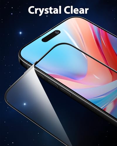Mkeke for iPhone 15 Pro Max Screen Protector 3 Pack, [9H+ Hardness] [Military-Grade Drop Protection] [Sensitive Touch] [Easy Installation] [HD Clear] Full Edge Coverage Tempered Glass - size: iPhone 15 Pro Max 6.7 Inch