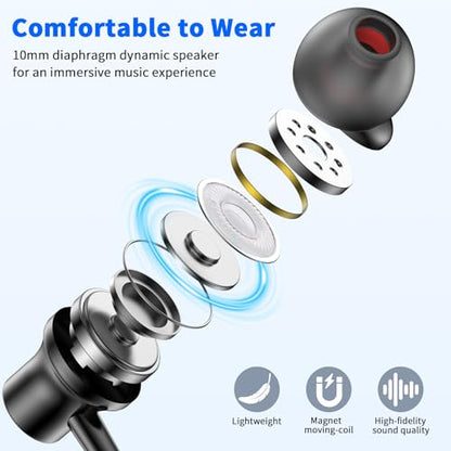 3.5mm Headphones Wired Earbuds for Laptop School Computer PC,Black - color: Black