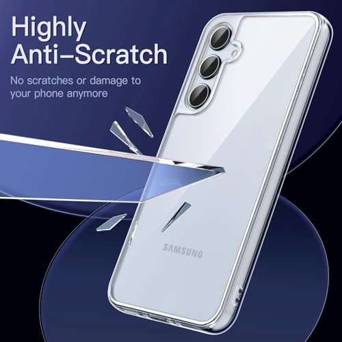 JETech Case for Samsung Galaxy A35, Anti-Yellowing, Clear | Shockproof Protection, Scratch Resistant Hard PC Back, Durable Transparent TPU Bumper - color: Clear, size: Galaxy A35